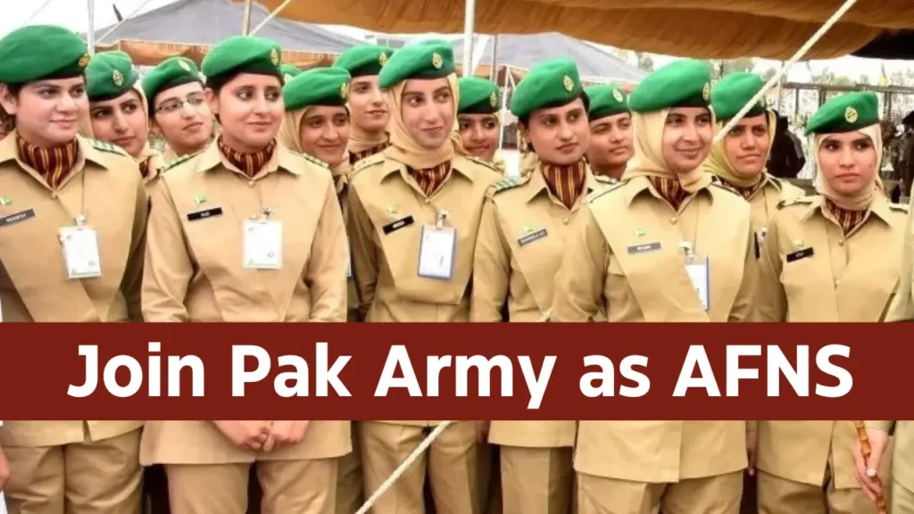 Join Pak Army as AFNS