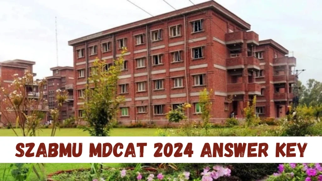 SZABMU MDCAT 2024 Answer Key